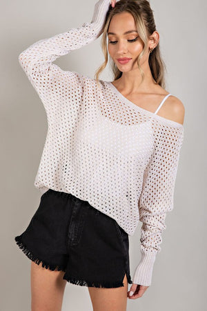 Cabo Eyelet Sweater Top