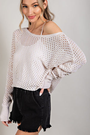 Cabo Eyelet Sweater Top
