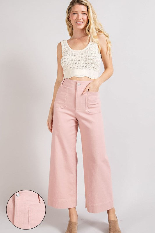 SOFT WASHED WIDE LEG PANTS