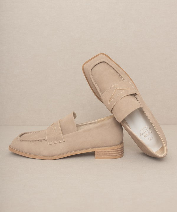 OASIS SOCIETY June - Square Toe Penny Loafers