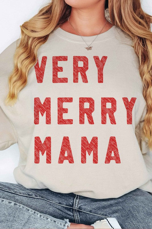 VERY MERRY MAMA OVERSIZED SWEATSHIRT