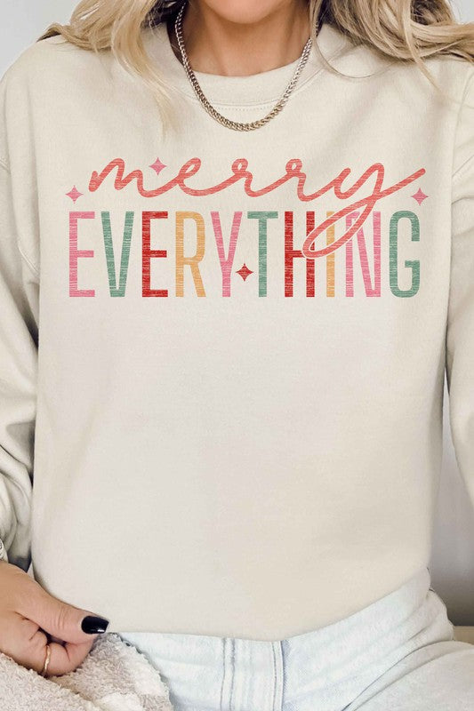 MERRRY EVERYTHING CHRISTMAS GRAPHIC SWEATSHIRT