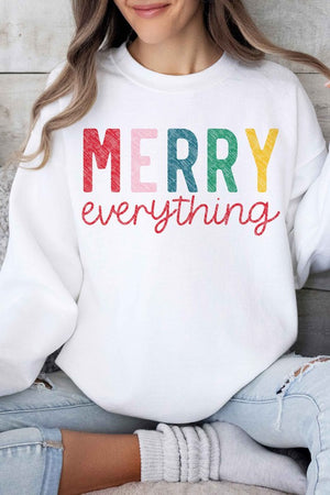 MERRY EVERYTHING CHRISTMAS GRAPHIC SWEATSHIRT