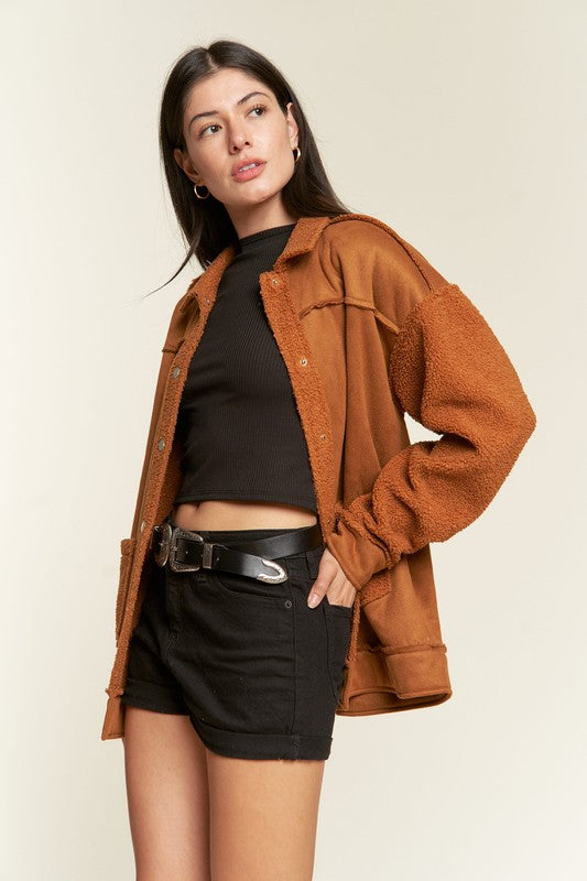 FAUX FUR AND SUEDE JACKET JJO5028