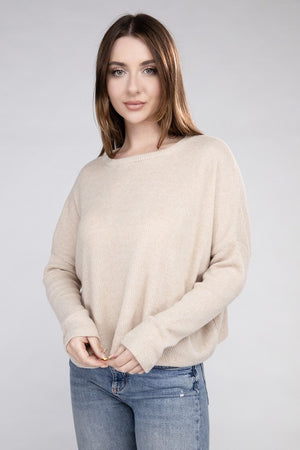 Ribbed Dolman Long Sleeve Sweater