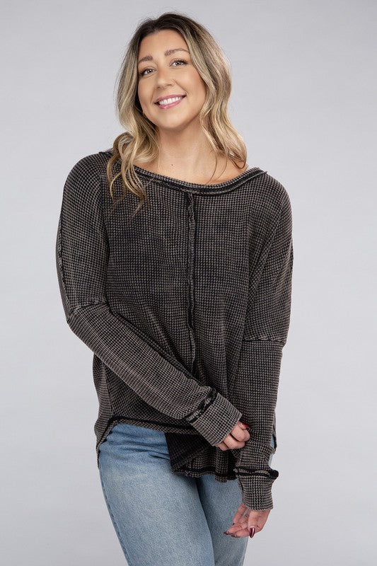 Renee Waffle Top (plus)