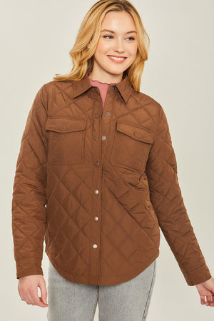 Woven Solid Bust Pocket Shacket