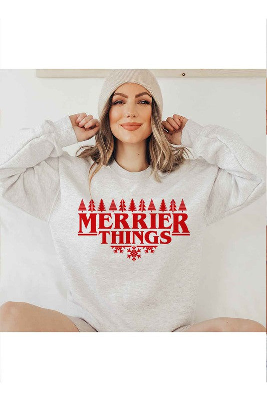 MERRIER THINGS CHRISTMAS GRAPHIC SWEATSHIRT