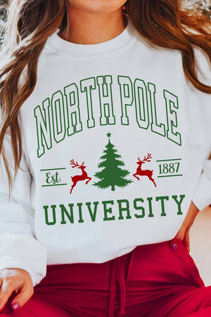 NORTH POLE UNIVERSITY SWEATSHIRT PLUS SIZE