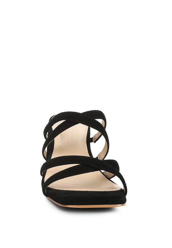 VALENTINA Strappy Casual Block Heel Sandals