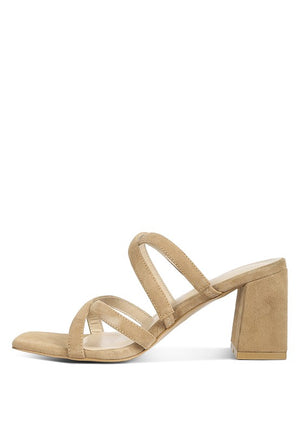 VALENTINA Strappy Casual Block Heel Sandals