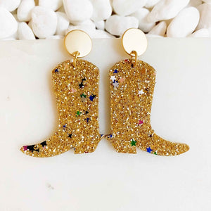 Yeehaw Glitter Earrings